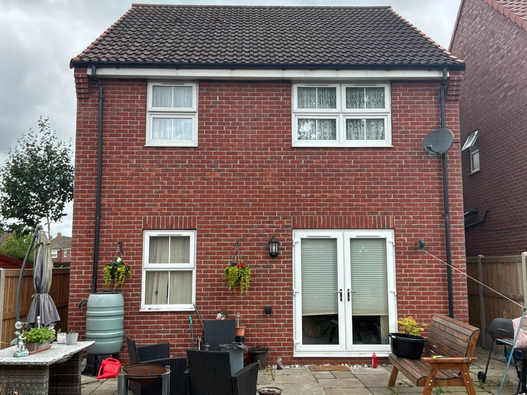 Rear elevation of a 2012-2022 cavity-wall home surveyed by Vertex in Goole